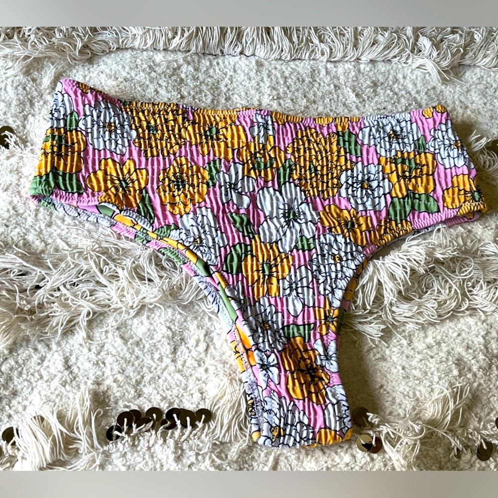 Anthropologie Boho Floral Bikini Bottom